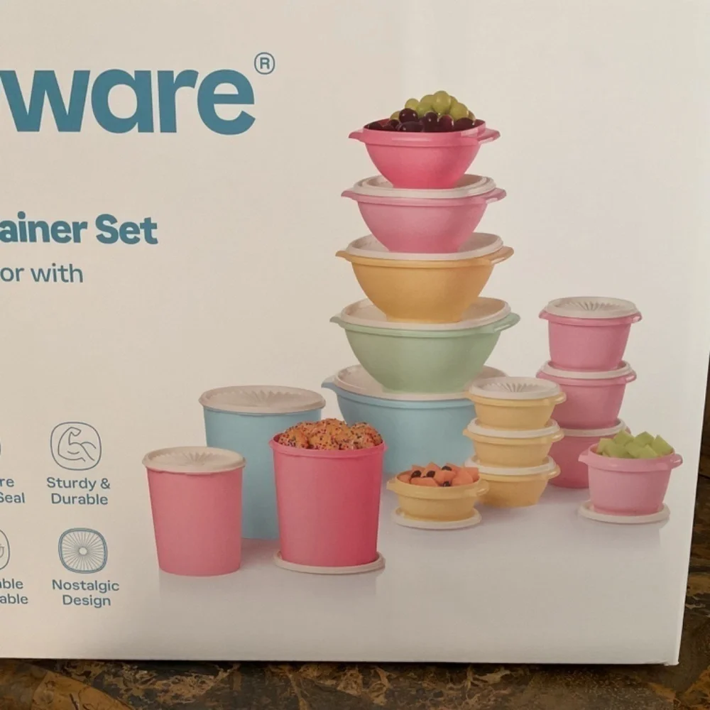 New with box Tupperware Heritage Collection 32 Piece Food Storage Container Set